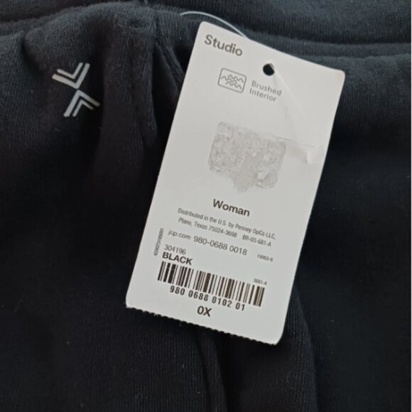 New Xersion Studio Jogger sweatpants High-Rise womens Black Size OX / 36"x30" - Picture 9 of 12
